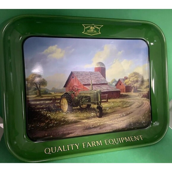 John Deere Serving Tray "Spirit of America" and "Vintage Gathering" 2003 New - Picture 10 of 16